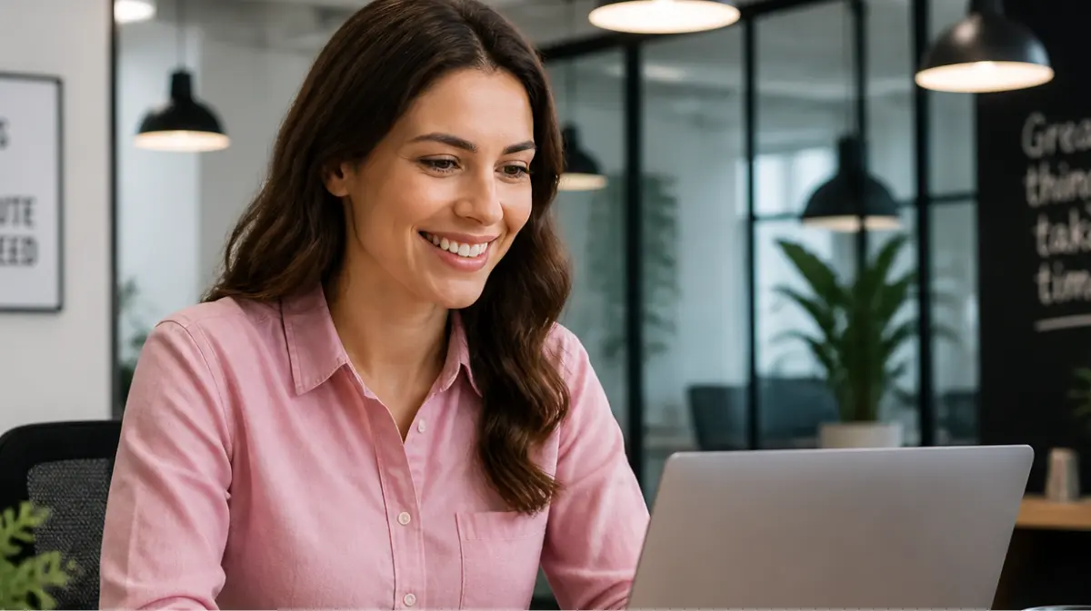 Profesional coordinando estrategia digital y equipos de trabajo en oficina.