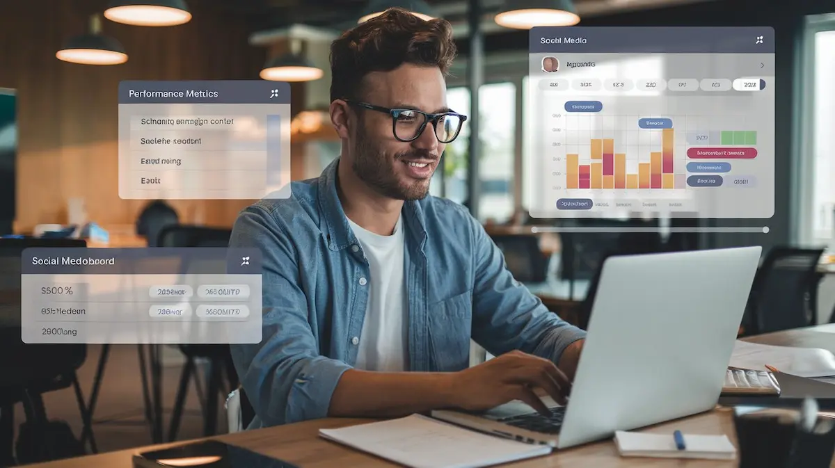 Consultor estratégico digital analizando el crecimiento de una empresa.